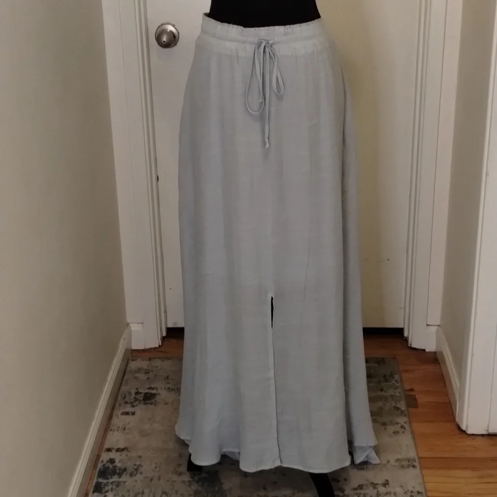 NWOT Sweet Lovely by Jen blush blue maxi dress Sx 1XL gorgeous! Feels like linen